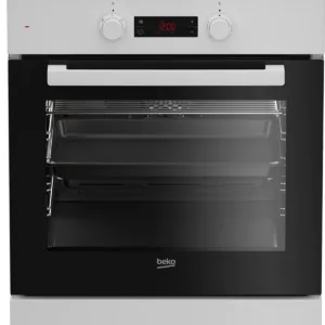 Cuisinière induction Beko 3 foyers, four 72 L, catalyse, blanc