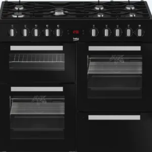 Piano de cuisson gaz Beko PF335325DB – 100 cm, 6 foyers, triple four, noir A