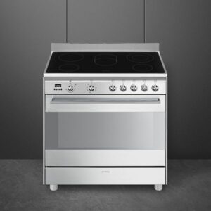 Smeg BG91IX2 Concerto Classica Piano de cuisson Induction 90 cm Inox 5 foyers Four 115 L