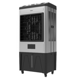 AirIndustry 60000 Climatiseur industriel de 60 L avec 6000 m³/h, 200 W, 3 vitesses, utilisation facile et roues multidirectionnellesClimatiseur industriel
