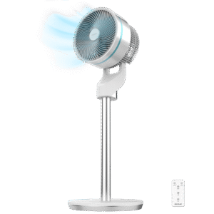 EnergySilence 1000 Cyclone Smart Ventilateur sur pied de 9” et 60 W avec télécommande, contrôle tactile, oscillation et minuterie.Ventilateur de circulation d'air debout