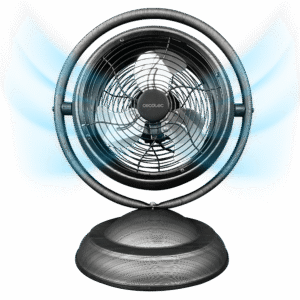EnergySilence 1000 RetroDesk Wood Ventilateur de table en bois de 10" avec 20 W de puissance et 3 pales.entilateur de table