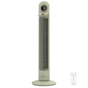 EnergySilence 1090 Skyline Retro Smart Green Ventilateur colonne de 32" et 40 W, écran LED, contrôle tactile et à distance, minuterie jusqu'à 12 heures et oscillation.Ventilateur colonne