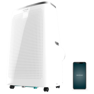 Climatiseur portatif Force Clima 14750 Cold&Warm Connected. 14000 BTU, pompe à chaleur, contrôle via Wi-Fi, écran LED, télécommande, 3 vitesses, 5 modes et minuterieClimatiseur mobile portable silencieux
