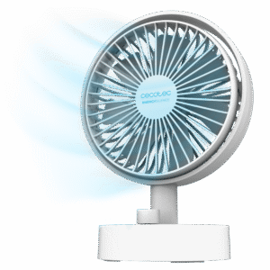 EnergySilence 2000 Portable Desk Cool Ventilateur de table à batterie de 2000 mAh, avec oscillation automatique et inclinaison réglable.Ventilateur de table