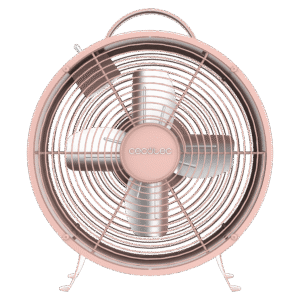 EnergySilence 80 MiniRetro Pink Ventilateur de table de 8" style rétro rose avec 25 W et 4 pales.Ventilateur de table