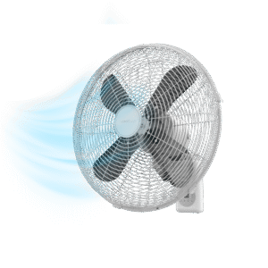 EnergySilence 4500 Power Wall Control Ventilateur mural de 16" et 50 W avec minuterie, contrôle à distance et écran.Ventilateur mural