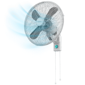 EnergySilence 4500 Power Wall Ventilateur mural de 16" avec 50 W, 3 vitesses et 4 pales. Utilisation facile.Ventilateur mural