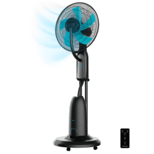 EnergySilence 490 Freshessence Ventilateur brumisateur avec 90 W, réservoir de 2,8 litres, 5 pales, télécommande, minuterie et oscillation.Ventilador nebulizador