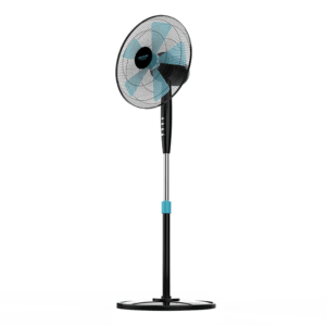 Ventilateur sur pied EnergySilence 510. 5 pales, oscillant, 3 vitesses, réglable en hauteur (115 - 135 cm), moteur en cuivre et 40 WVentilateur sur pied