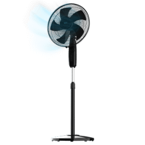 Ventilateur sur pied EnergySilence 515 MaxFlow Black 16", avec 45W, minuterie, 3 vitesses et oscillation.Ventilateur sur pied