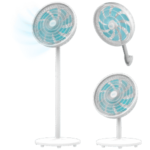 EnergySilence 600 3in1 Ventilateur sur pied multipositions de 16" et 60 W avec 3 utilisations possibles : sol, table et mur.Ventilateur sur pied multipositions