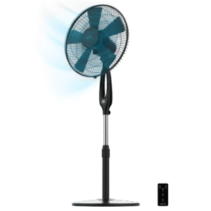 EnergySilence 450 Max Smart Ventilateur sur pied de 16” et 45 W avec minuterie, télécommande et écran LED.Ventilateur sur pied