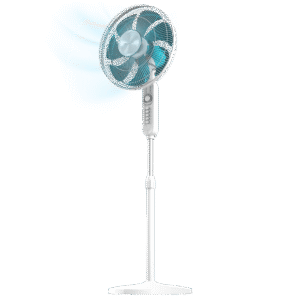 EnergySilence 610 Max Flow Ventilateur sur pied de 16" avec 70 W, minuterie, oscillation et hauteur réglable.Ventilateur sur pied