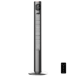 EnergySilence 9090 Skyline Smart Ventilateur colonne de 46" avec 50 W, 3 vitesses, minuterie, oscillation, écran et télécommande.Ventilateur colonne