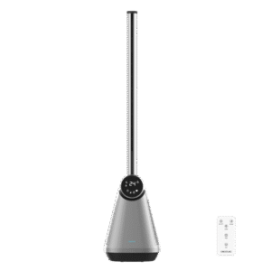 EnergySilence 9890 Skyline Bladeless Dark Ventilateur colonne sans pales de 39" et 50 W, écran LED, contrôle tactile et à distance, minuterie jusqu'à 15 heures et oscillation.ventilateur tour