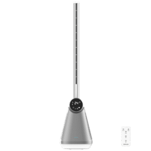EnergySilence 500 Max Skyline Bladeless Ventilateur colonne sans pales de 39" et 50 W, écran LED, contrôle tactile et à distance, minuterie jusqu'à 15 heures et oscillation.Ventilateur colonne