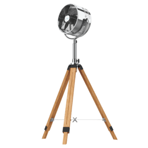 Ventilateur trépied EnergySilence 1200 Woody. Trépied en bois, 3 pales, 12"Ventilateurs trépied
