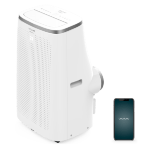 Climatiseur Force Clima 12750 Cold&Warm Connected. 12000 BTU, pompe à chaleur, contrôle via Wi-Fi, écran LED, télécommande, 3 vitesses, 5 modes et 1340 W.Climatiseur mobile portable silencieux