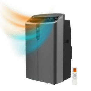 ForceClima 14800 Nux Heating Connected Climatiseur portatif de 14000 BTU avec pompe à chaleur et contrôle via Wi-Fi. Télécommande sans fil incluse.Aire acondicionado portátil