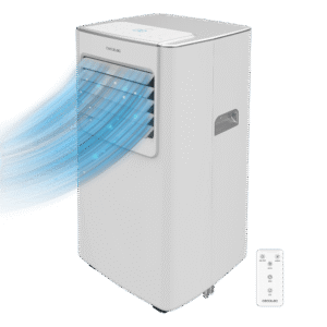 ForceClima 7100 Soundless Climatiseur portable 7000 BTU avec technologie Soundless qui offre un fonctionnement plus silencieux et une télécommande pour un confort total.Climatiseur mobile portable silencieux
