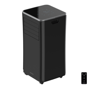 Climatiseur portatif d'air froid et chaud EnergySilence Clima 9250 SmartHeating. Très puissant, 4 en 1, ultra silencieux, 9000 BTU, 350 m³/h, écran numérique, minuterie 24 heures et télécommande.Climatiseur mobile portable silencieux