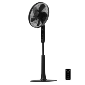 Ventilateur sur pied EnergySilence 1020 ExtremeConnected avec 10 pales, 60 W, 6 vitesses, moteur en cuivre, réglable en hauteur de 112 - 135 cm, minuterie jusqu'à 15 heures, télécommande et couleur noire.Ventilateur sur pied