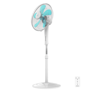 Ventilateur de sol EnergySilence 530 Power Connected White. 5 pales, 12" (30 cm) de diamètreVentilateur sur pied