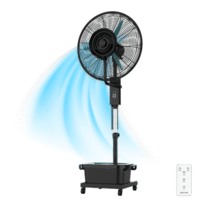 FreshessenceIndustry 260 Control Ventilateur brumisateur industriel 41L, 260 W, diamètre 66 cm, télécommande, 3 vitesses et minuterieVentilateur brumisateur industriel
