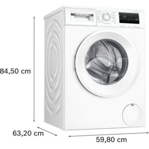 Lave-linge hublot BOSCH WAN2827UFR SER4 - 8 kg - Induction - L60cm - 1400 trs/min - Classe A - Vapeur - Blanc