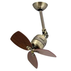 VENTILATEUR GENERIQUE VAXCEL TOLEDO VENTILATEUR MURAL/DE PLAFOND EN LAITON STYLE ANCIEN ET PALES COULEUR NOYER