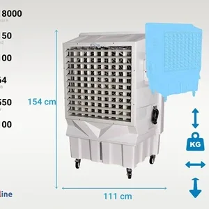 VENTILATEUR Purline Rafraîchisseur par évaporation à haut débit et réservoir de 100L RAFY 300 Blanc
