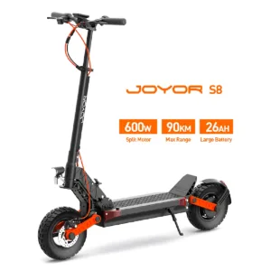 Trottinette électrique JOYOR S8,pliable,moteur 600W,48V 26Ah,orange