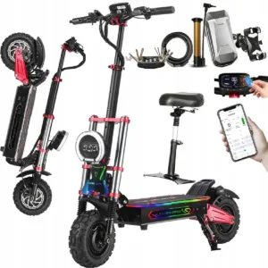 Trottinette électrique BOYUEDA S5 6000W double moteur 85 km/h, 120 km autonomie