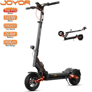 Trottinette électrique Pliable Joyor T6E Pro 10" Moteur 500W 48V 26AH Max Autonomie 90km Noir